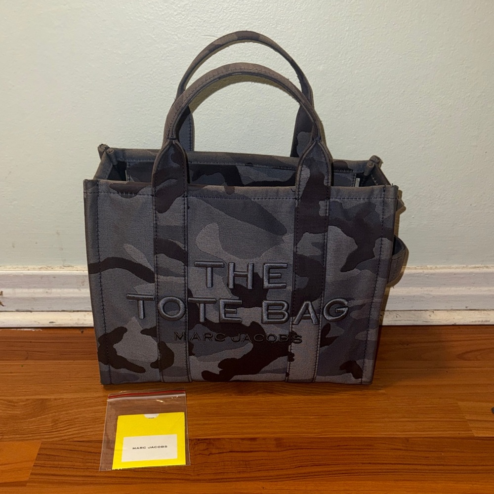 Marc Jacobs Black and Gray Camouflage Tote
